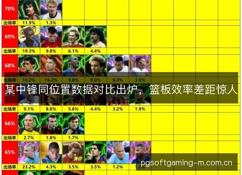 某中锋同位置数据对比出炉，篮板效率差距惊人